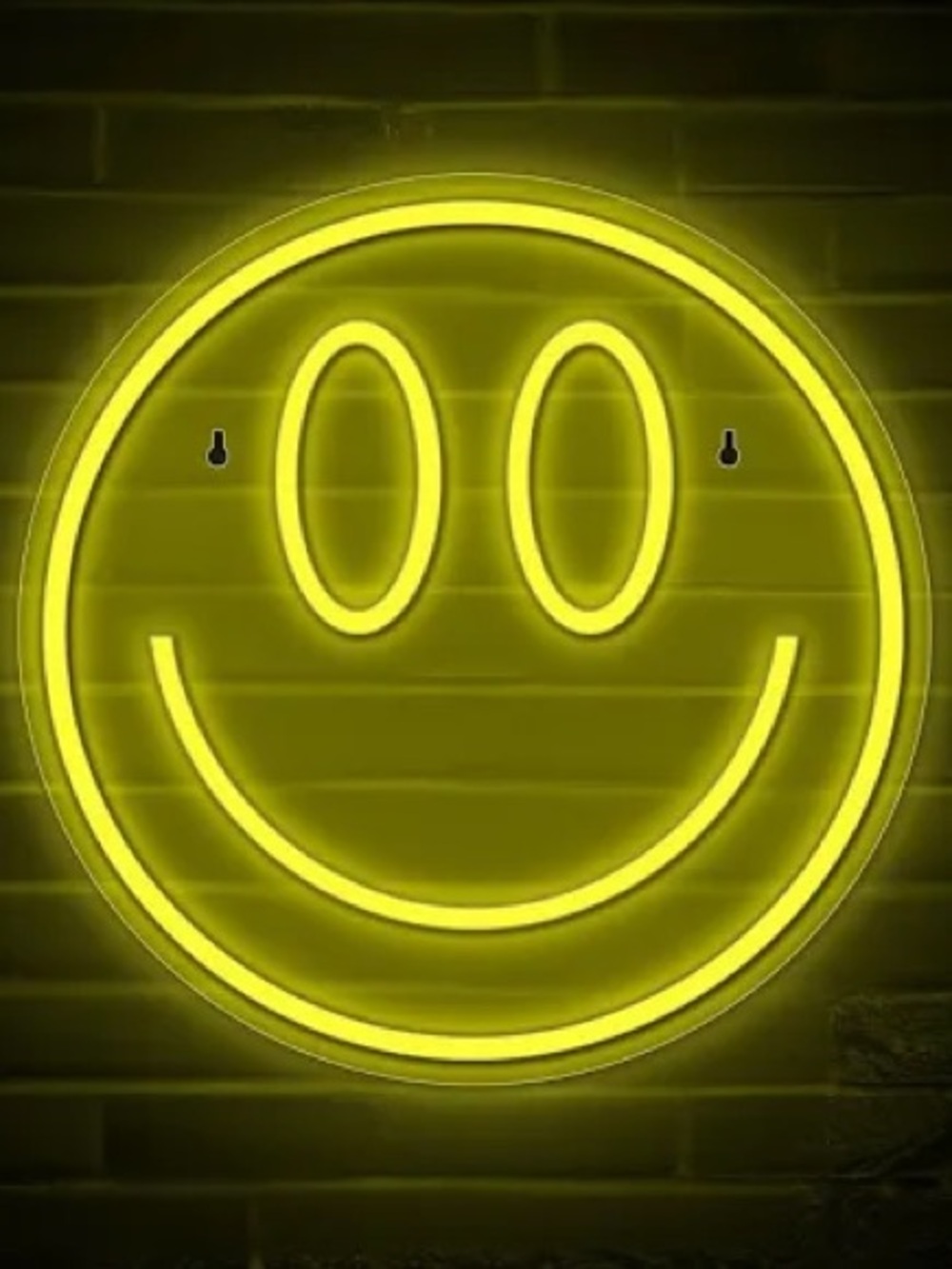 Yellow Smiley Face Neon Sign